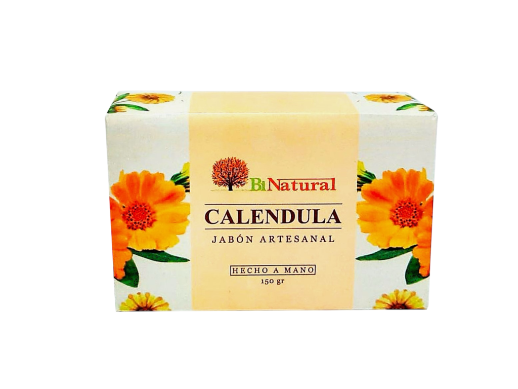 JABÓN NATURAL DE CALÉNDULA Y KARITÉ – ENVASE X 150 G